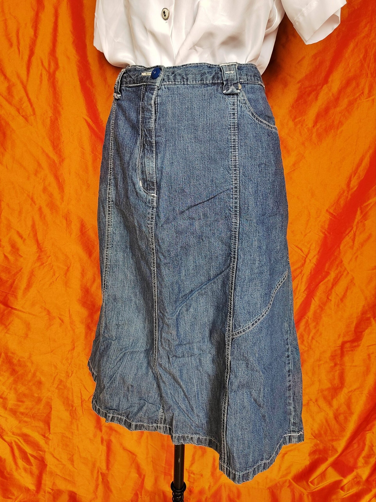 Jupe midi en jean - T46/48