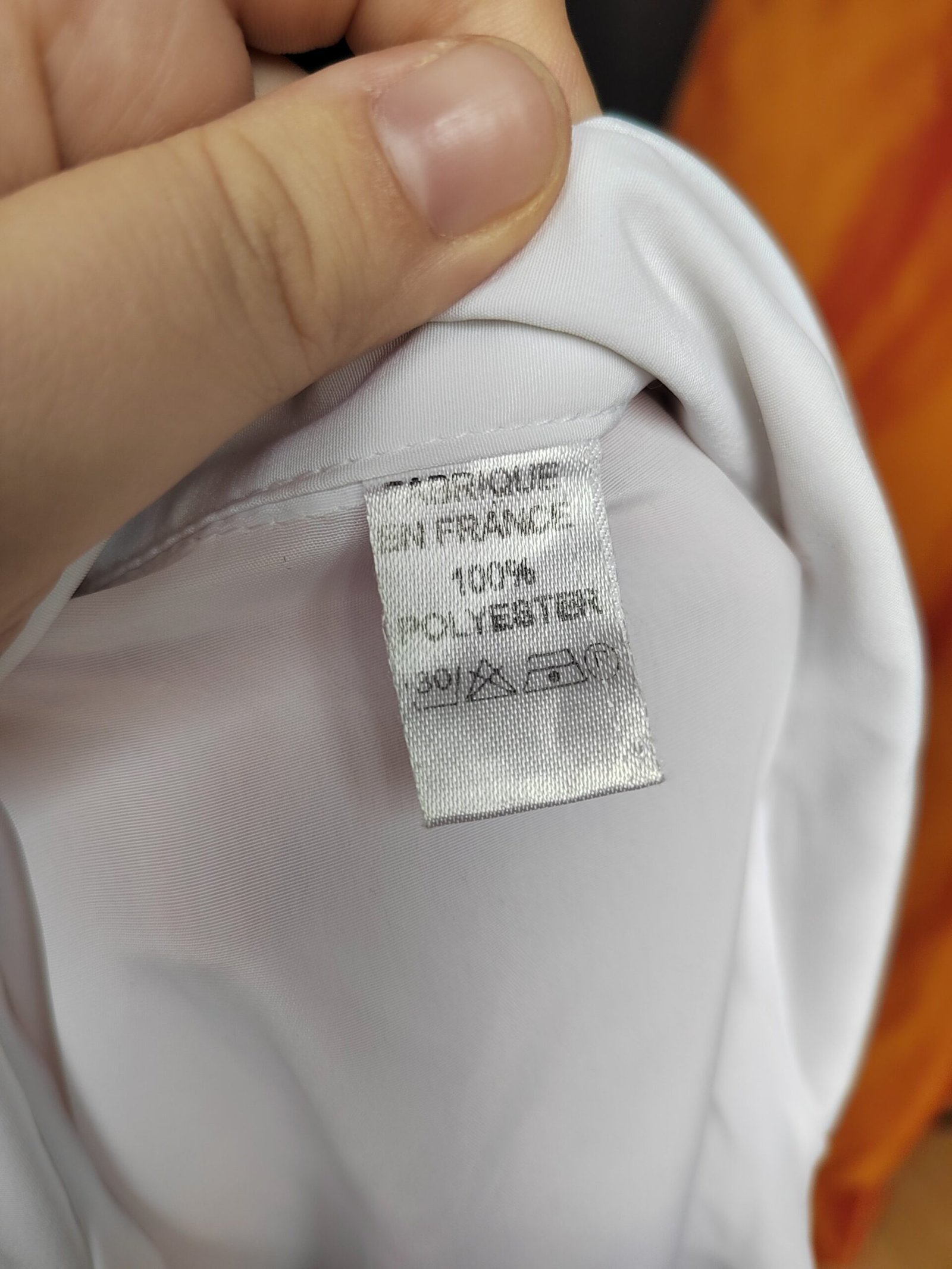 Chemise blanche broderie bleu marine - T46/48 – Image 2