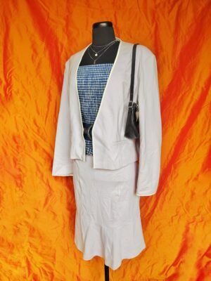 Ensemble veste et jupe de tailleur lilas - T40/42