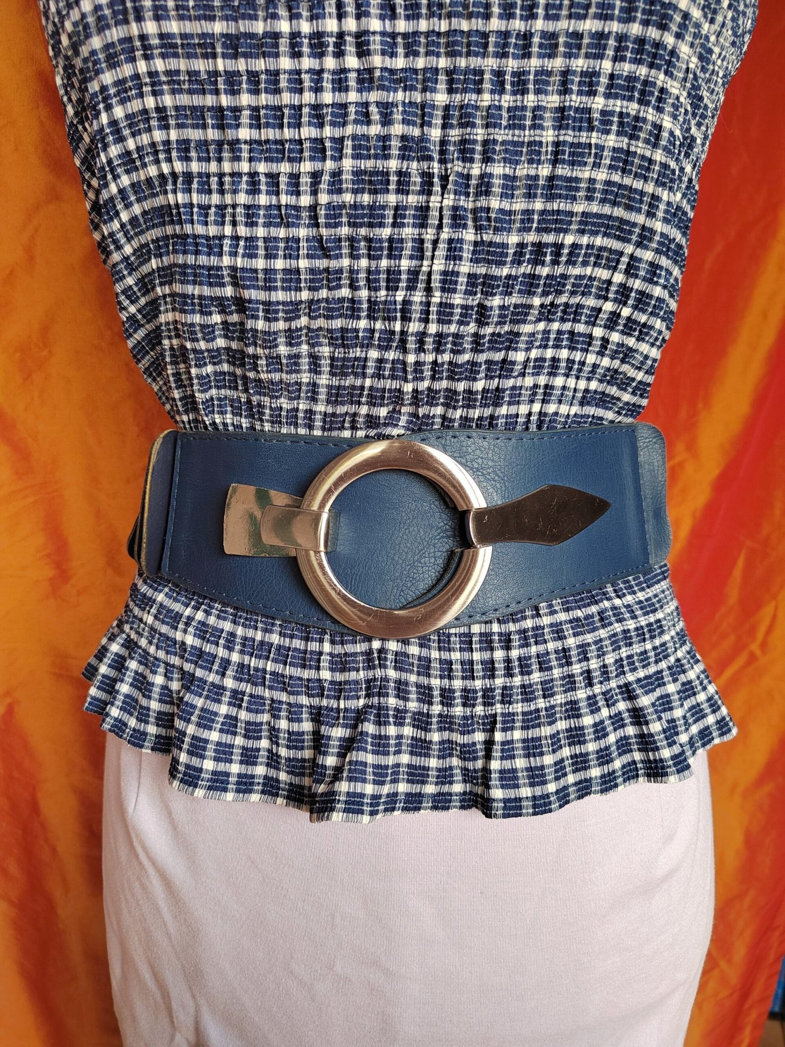 Ceinture élastique bleu marine - TU – Image 7