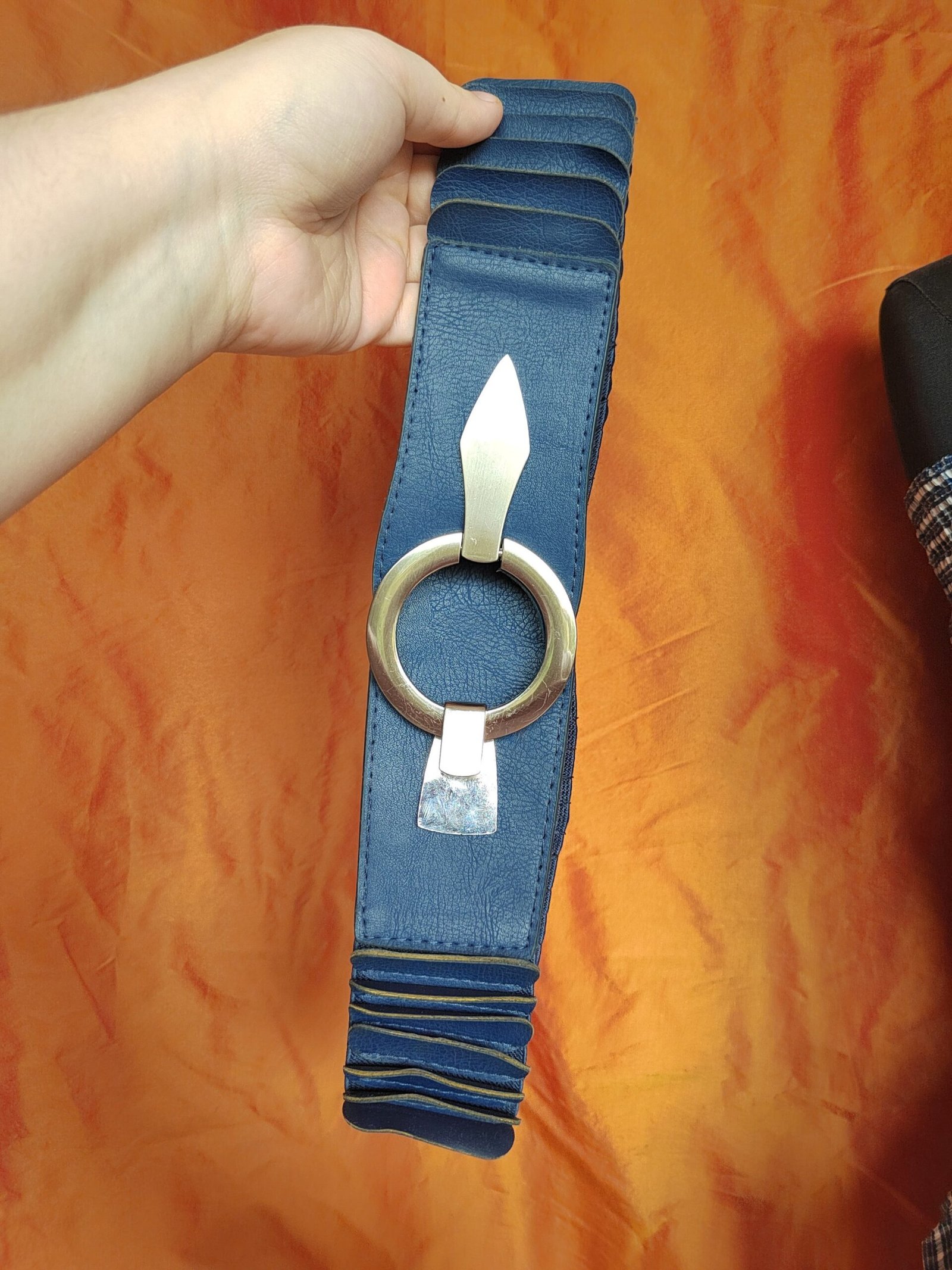 Ceinture élastique bleu marine - TU – Image 2