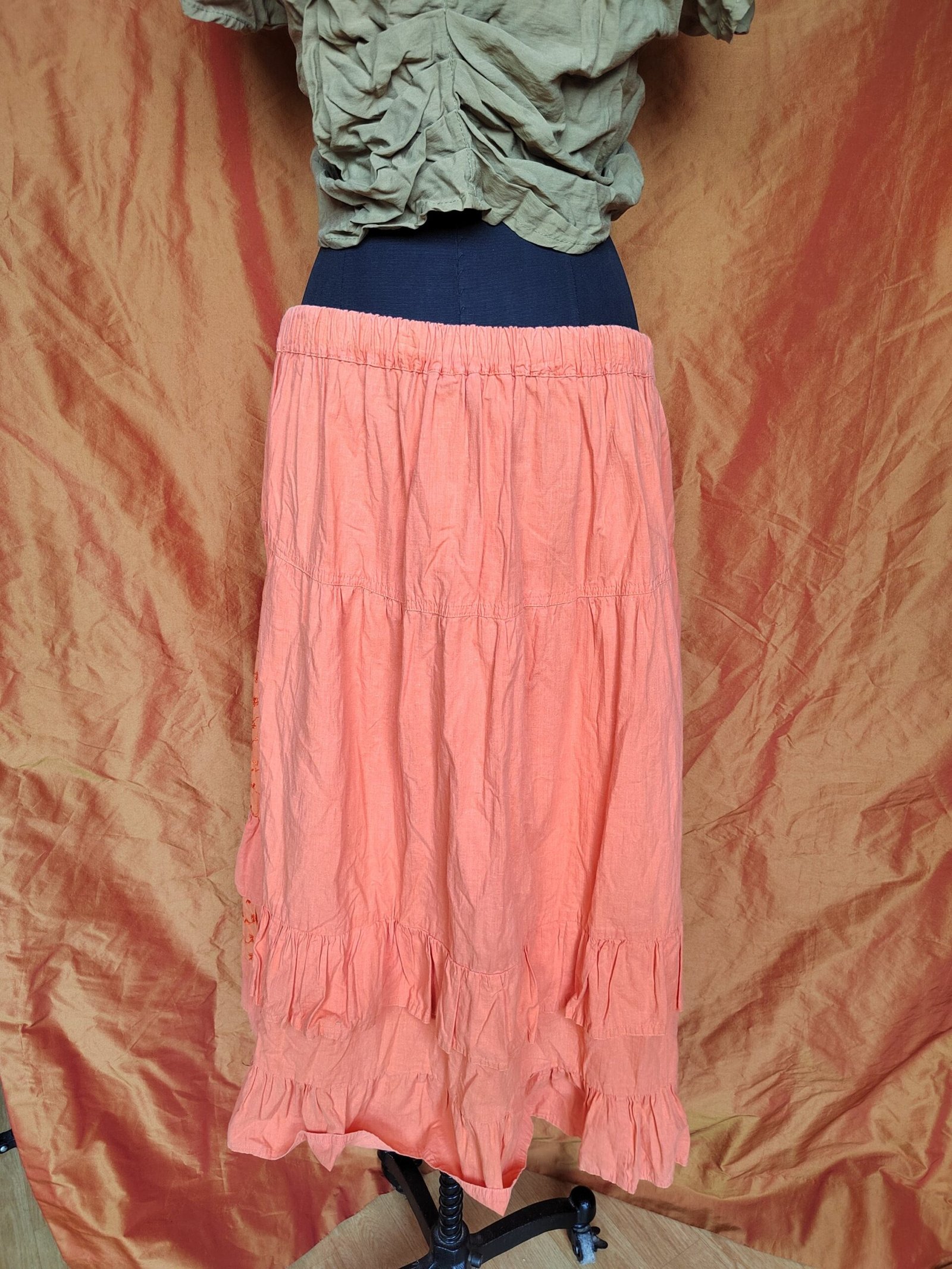 Jupe volantée abricot - T40/42 – Image 5