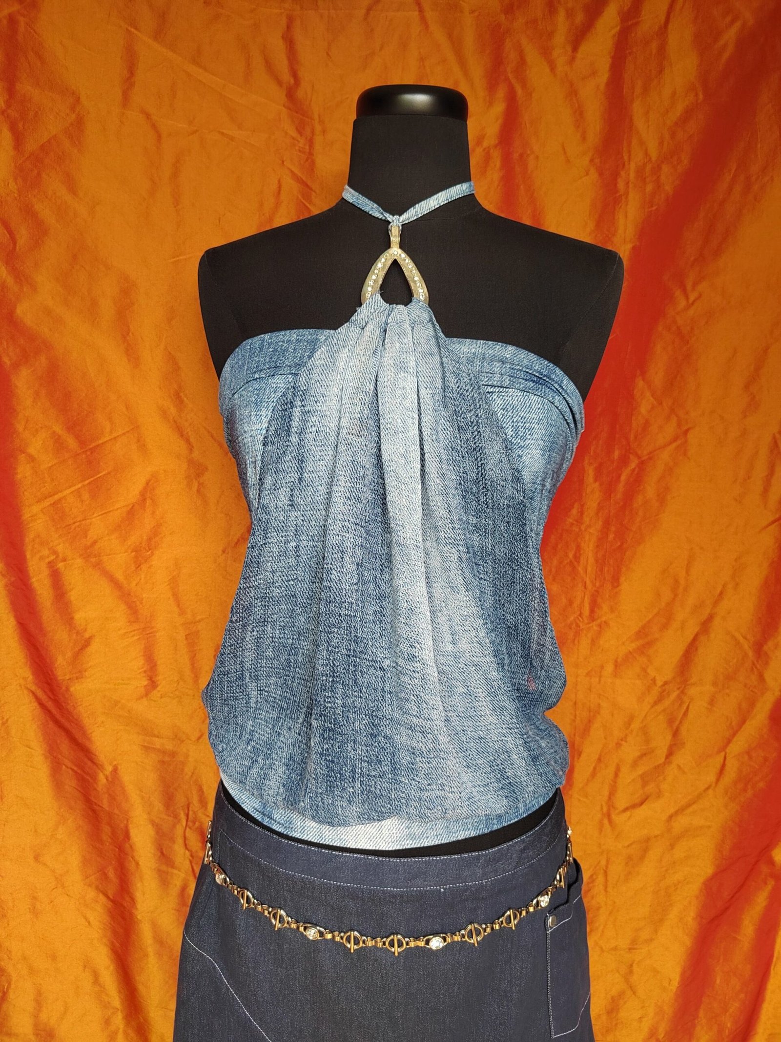 Top imprimé jean années 2000 - T34/36 – Image 3