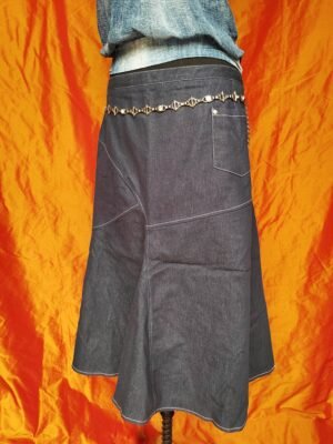 Jupe midi en jean - T54