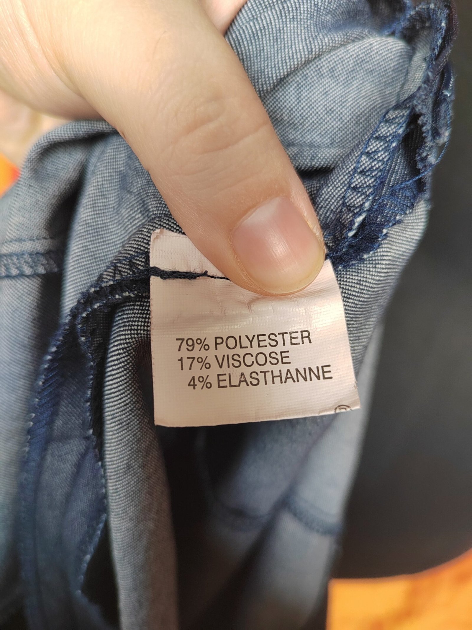 Jupe évasée en denim bleu marine - T42 – Image 3