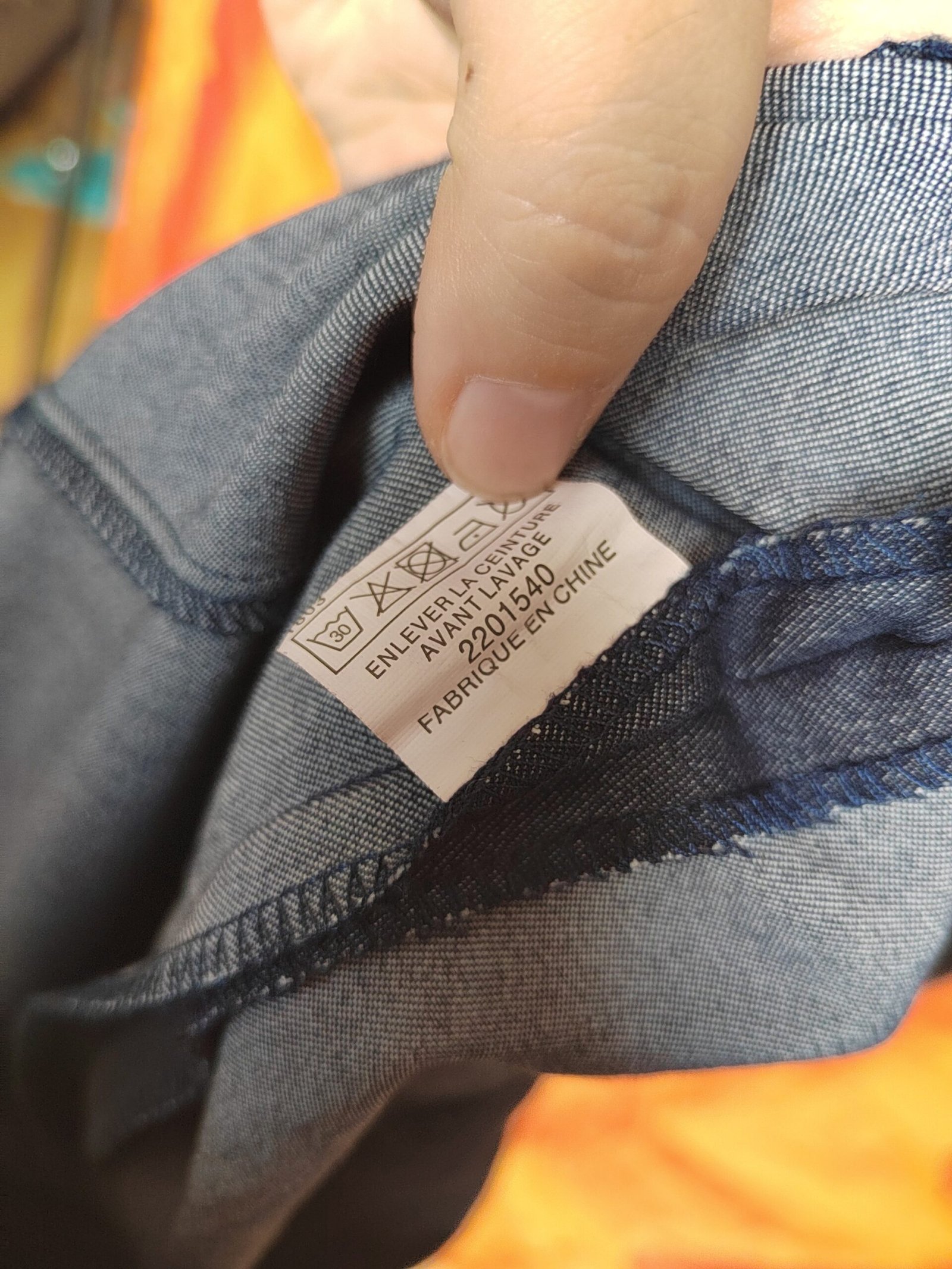 Jupe évasée en denim bleu marine - T42 – Image 2
