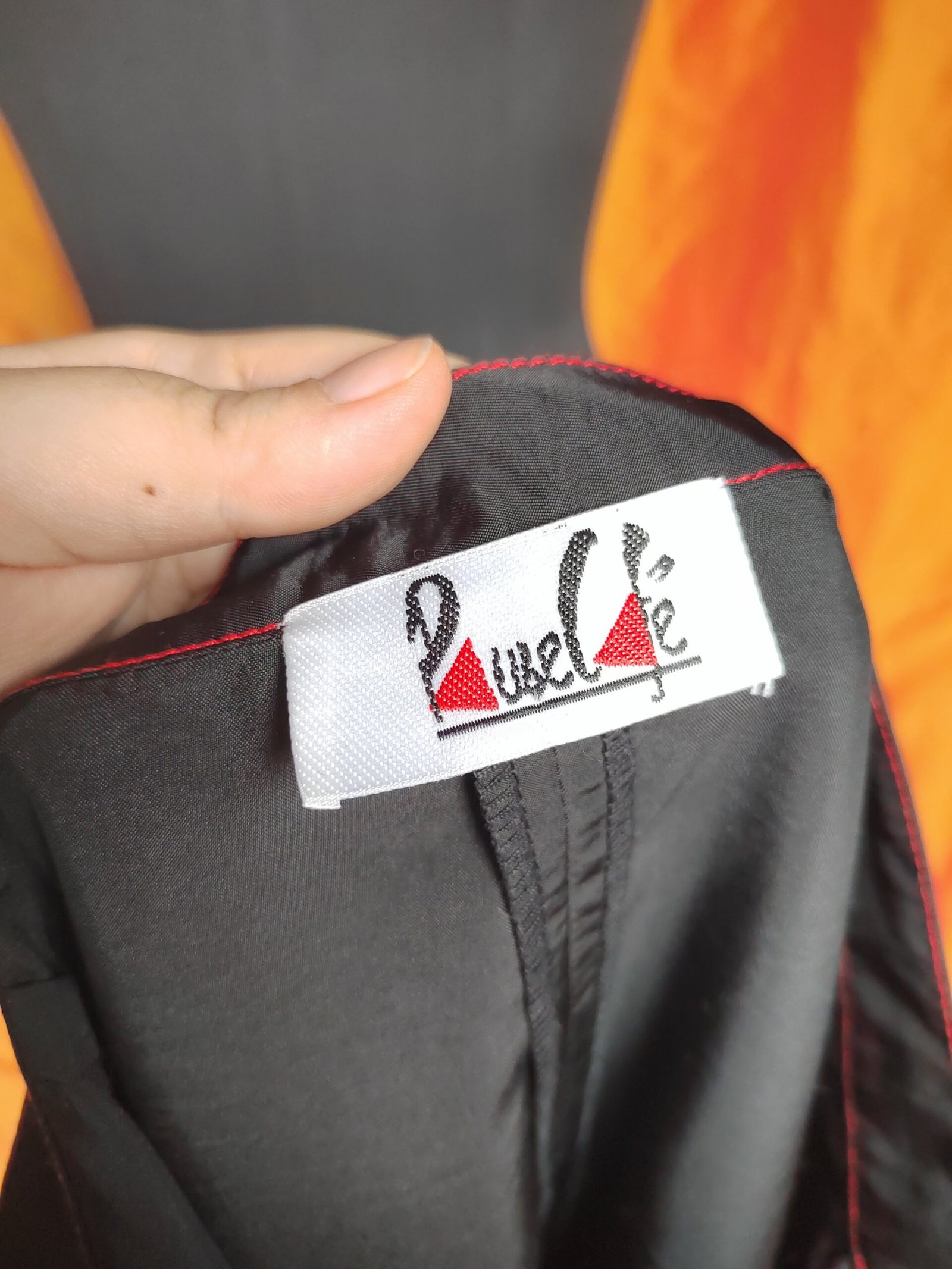 Jupe longue noire et rouge - T46 – Image 4