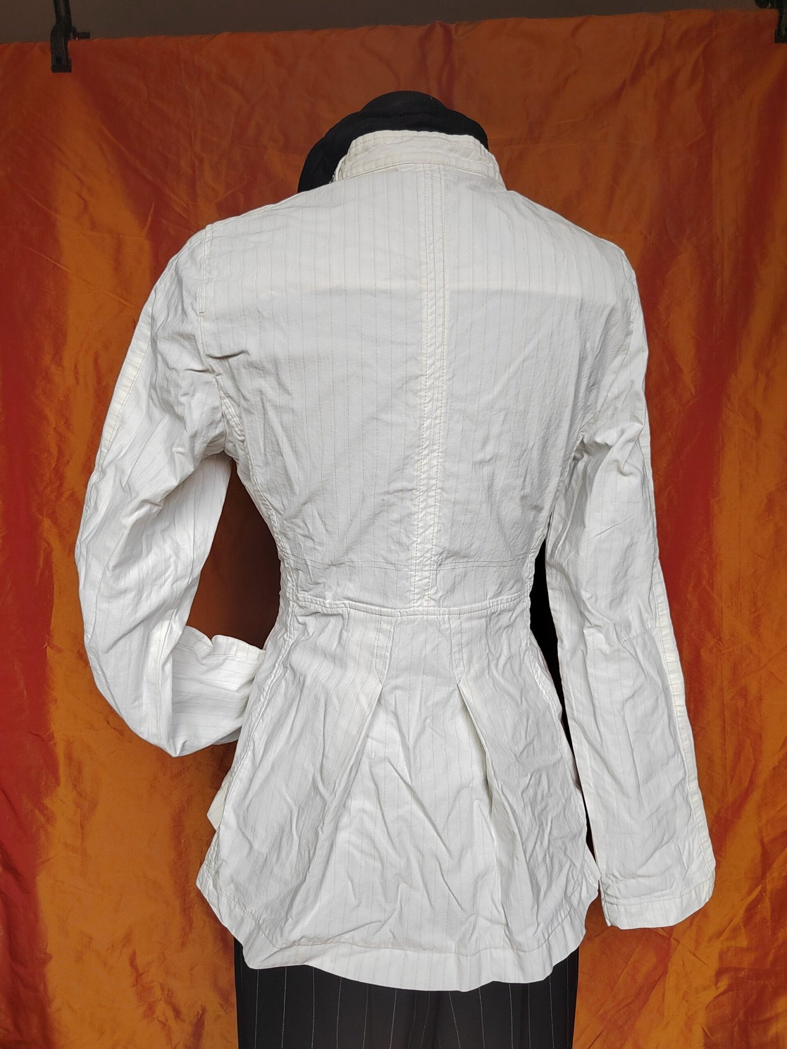 Veste-chemise blanches à rayures pailletées - T38 – Image 5