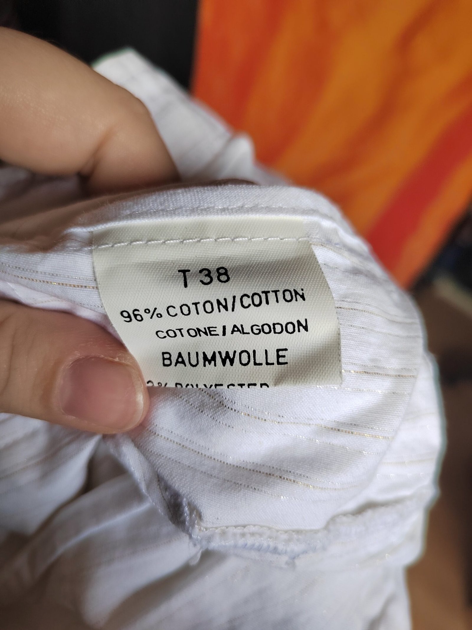 Veste-chemise blanches à rayures pailletées - T38 – Image 3