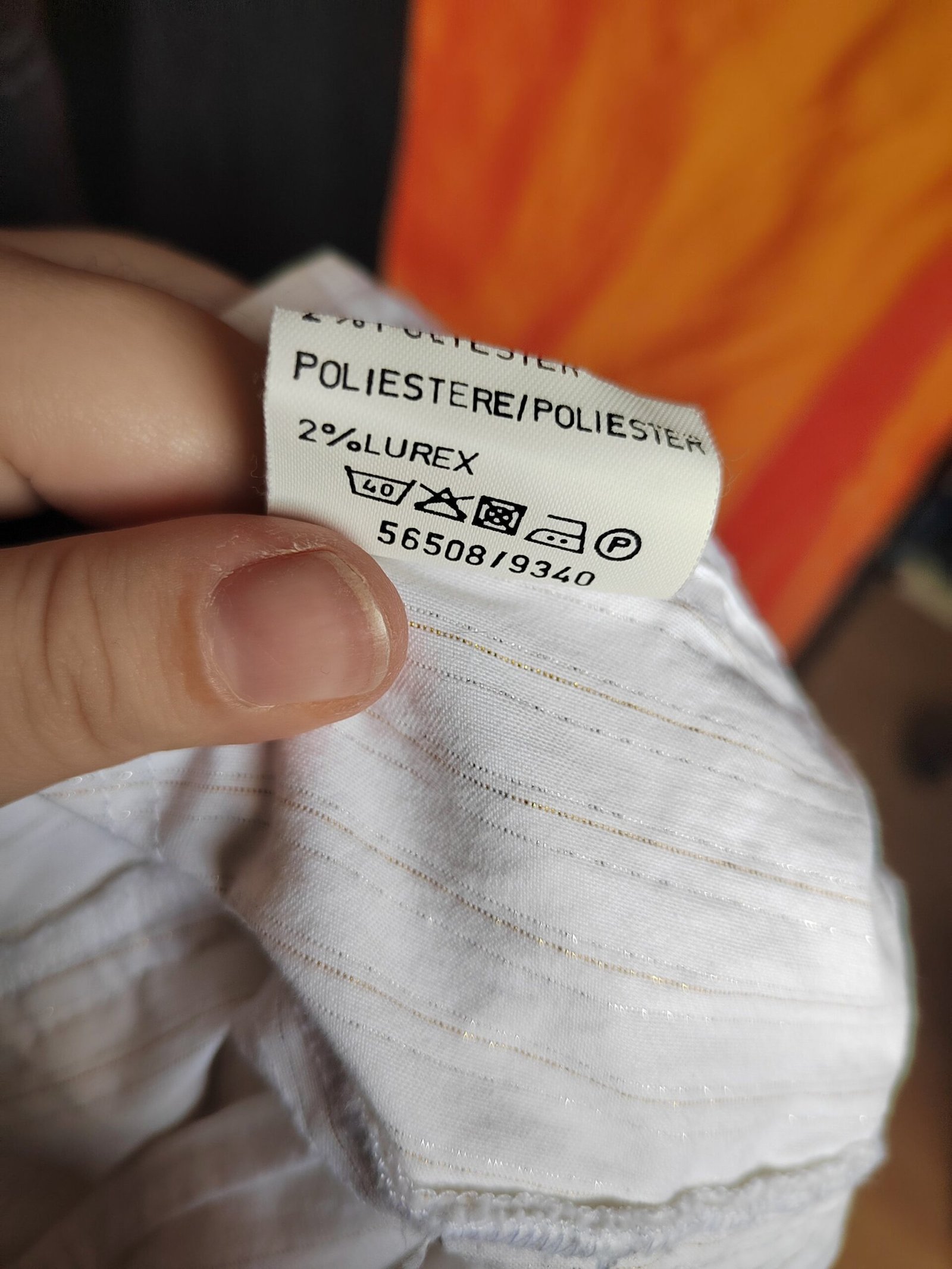 Veste-chemise blanches à rayures pailletées - T38 – Image 2