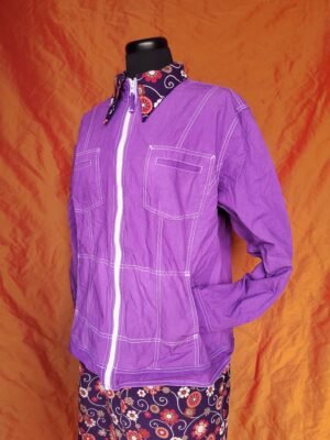 Veste en toile violette - T46/48