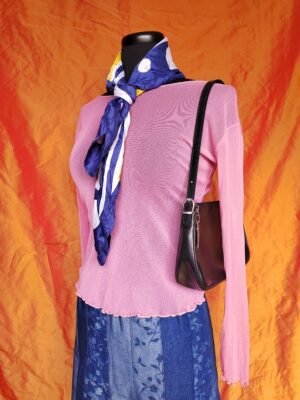 Top en mesh rose - T36/38