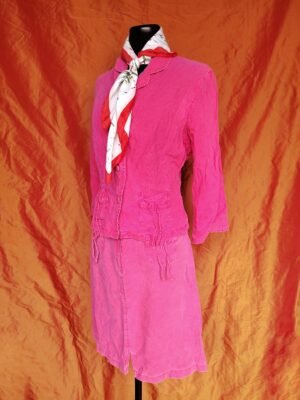 Ensemble en lin rose bonbon - T36/38