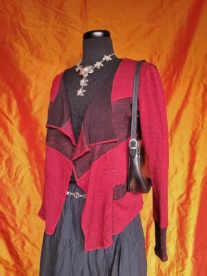 Cardigan bordeaux et noir - T36/38