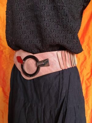 Ceinture élastique rose poudré – TU